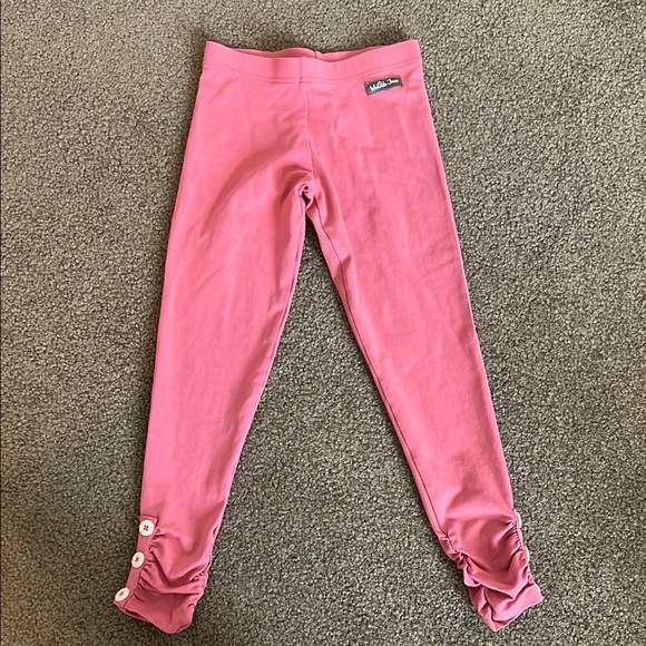Matilda Jane Pink Kids Leggings with Button Detail 8 - Picture 1 of 3